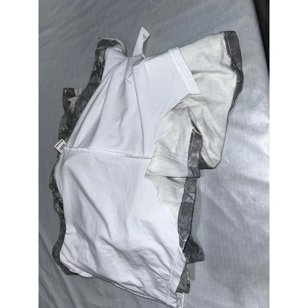Blue Asphalt‎ Gray Camo Leaf Print Pleated Mini Skort Size L